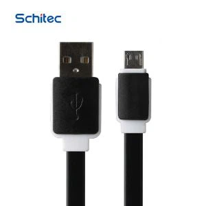 PVC Materyèl Micro USB Flat Kab 1M Longè