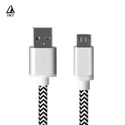 Nylon galon metal mikwo tèt done transfè Usb kab