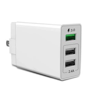 QC3.0 PSE sètifye 3 USB Port Charger