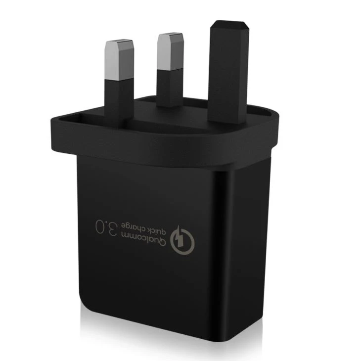 UK Plug QC3.0 18W 5V 3A Inivèsèl USB Charger