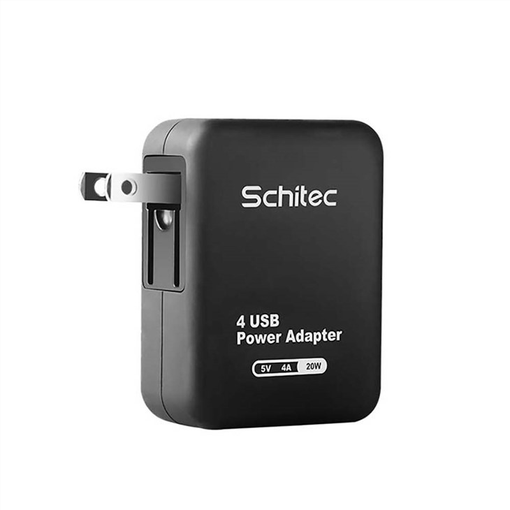 Chaj rapid 4.0 3.0 USB Charger Inivèsèl 4 Pò