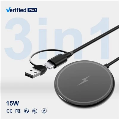 15W USB Charger san fil vit chaje